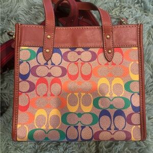 Rainbow Coach Tote Bag